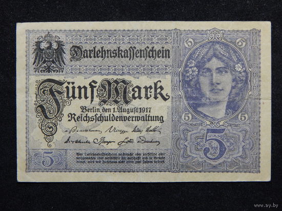Германия 5 марок 1917г.