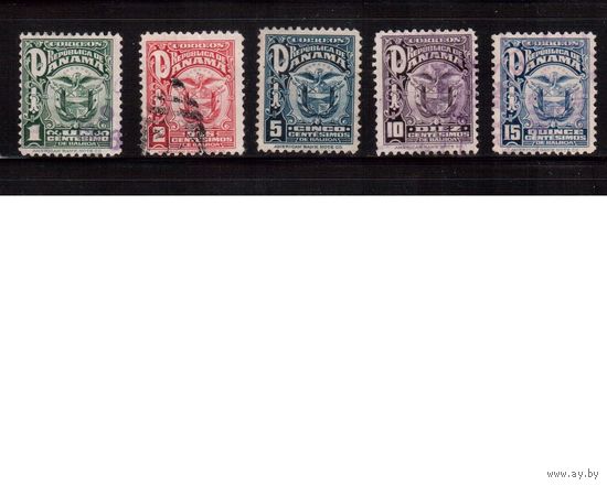 Панама-1924 (Мих.119-124) , гаш. ,   Стандарт, Герб