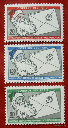 Перу. Рождество. ( 3 марки ) 1965 года. 5-17.