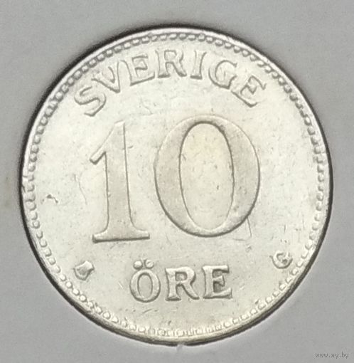 Швеция 10 эре 1938 г. В холдере