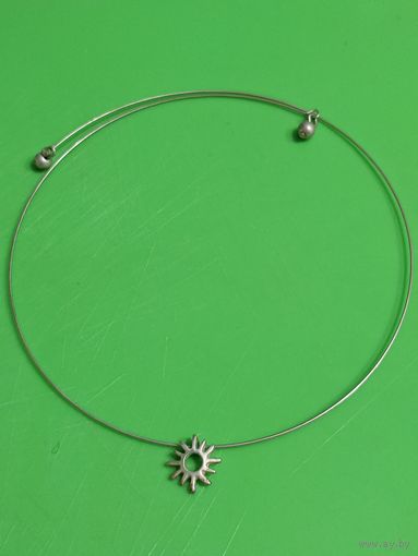 Ожерелье "Солнышко" с серебряным напылением