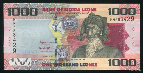 Сьерра Леоне 1000 леоне 2020 г. P30e. Серия HM. UNC