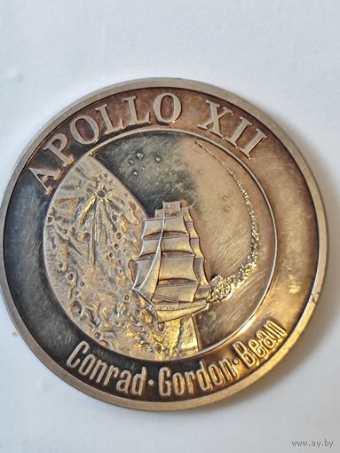 Памятная медаль APOLLO-12 серебро