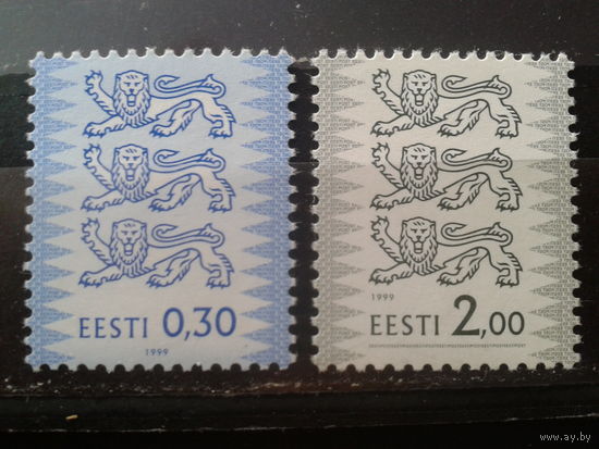 Эстония 1999 Стандарт, герб** Полная серия