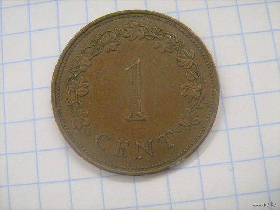 Мальта 1 цент 1977г .km 8
