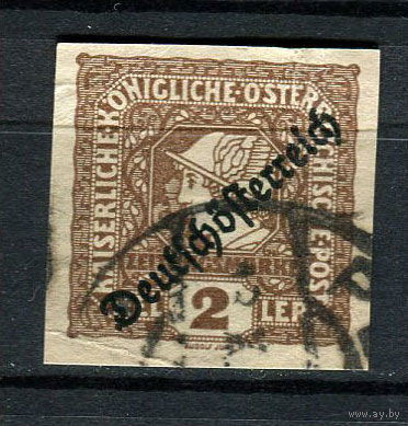 Немецкая Австрия - 1919 - Меркурий - Газетная марка с надпечаткой - 2Н - [Mi.247] - 1 марка. Гашеная.  (Лот 124S)