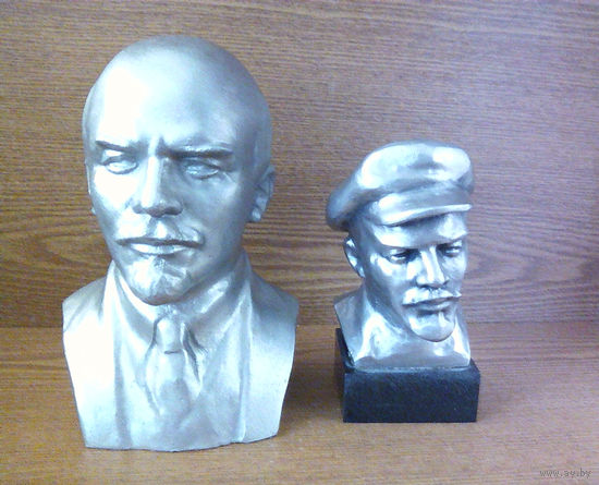 Два бюста В.И.Ленина. Ск. Н.Теплов, В.Сысоев. 1974г. Лениниана. (возможен обмен)