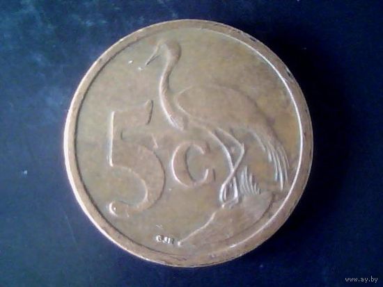 Монеты.Африка.ЮАР 5 Центов 2008.