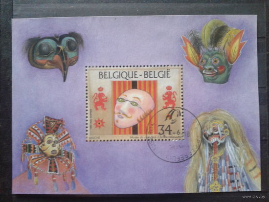Бельгия 1995 Межд. карнавал и музей масок Блок