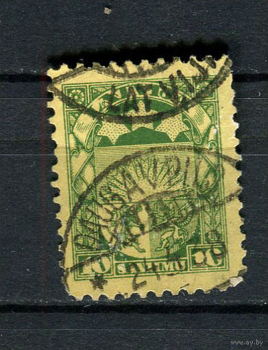 Латвия - 1929/1932 - Герб 10S - [Mi.174y] - 1 марка. Гашеная.  (Лот 78BS)