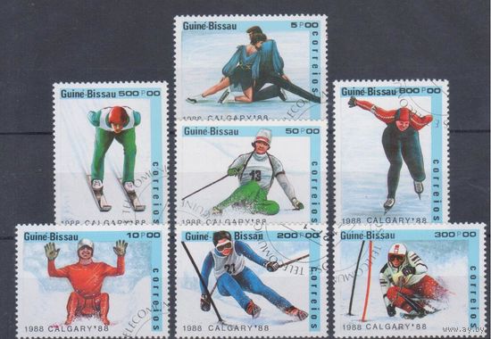 [169] Гвинея Биссау 1988.Спорт.Зимняя Олимпиада.  Гашеная серия.