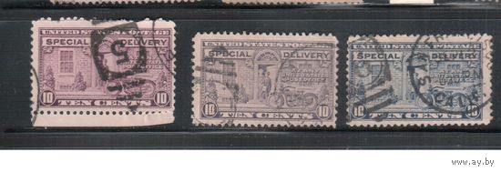 США-1922, (Мих.258 IIC а+в+с ), гаш.   , Почта, Мотоцикл