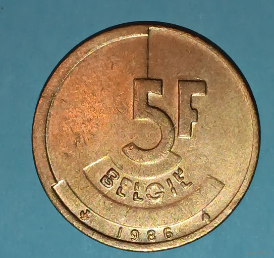 5 франков 1986, Q, Бельгия