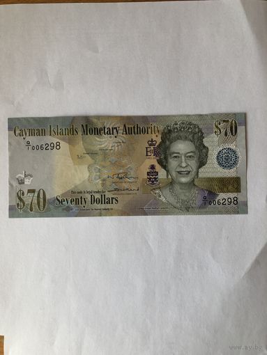 Каймановы  Острова 70 долларов юбилейная