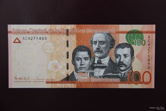 Доминикана 100 песо 2014  UNC