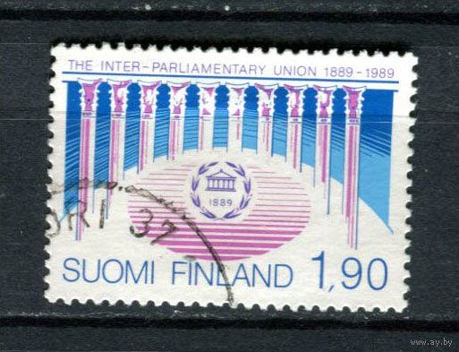 Финляндия - 1989 - 100 лет Межпарламентскому союзу - [Mi. 1092] - полная серия - 1 марка. Гашеная.  (Лот 131BF)