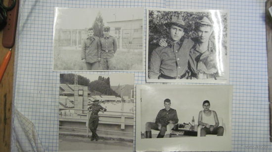 Четыре армейских фото конца 1980-х/4 с рубля.