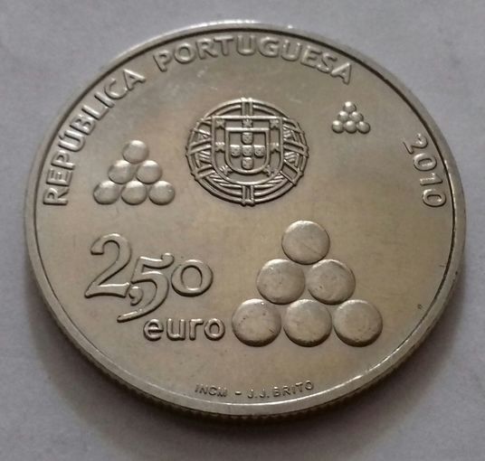2,5 евро, Португалия 2010 г., 200 лет Линии Торриш-Ведраш, AU