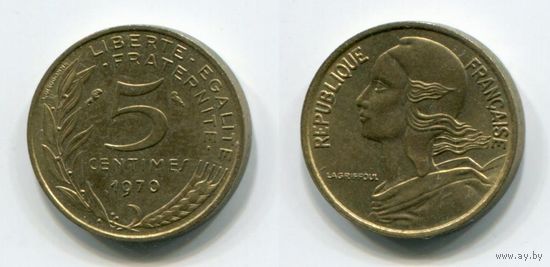 Франция. 5 сантимов (1970, XF)