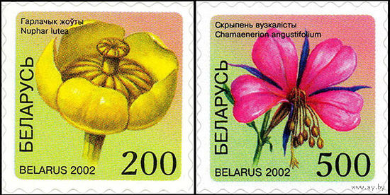 Шестой стандартный выпуск Беларусь 2002 год (492-493) серия из 2-х марок