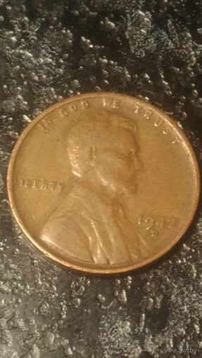 1 цент 1942D(1) года США...