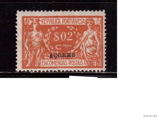 Азорские острова-1921(Мих.2), *, Португальские Колонии,  Служебные марки, Надп.