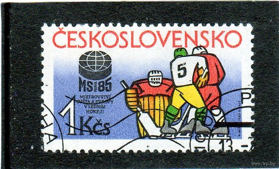 Чехословакия. Mi:CS 2810. Чемпионат мира по хоккею. Прага. 1985.