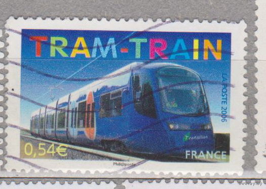 Поезда железная дорога Трамвайный поезд Франция 2006 год   лот 10 менее 30 % от каталога