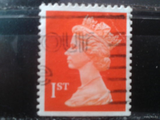 Англия 1990 Королева Елизавета 2, марка из буклета, обрез снизу