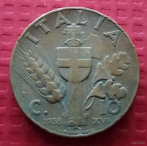 Италия 10 чентезимо 1938 г. #40626