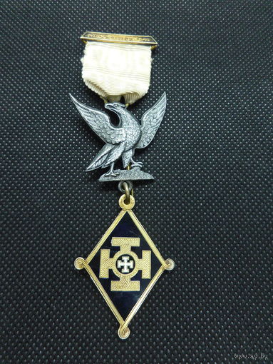 Орден масонский Рыцаря Гроба Господня и Святого Иоанна Богослова , серебро,  с лентой на плечо, 1933