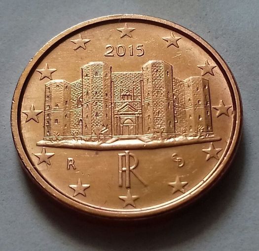 1 евроцент, Италия 2015 г., AU