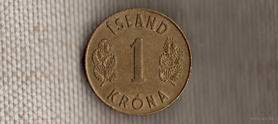 Исландия 1 крона 1962  KM# 12a