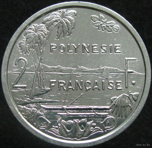 1к Французкая Полинезия 2 франка 1999 В ХОЛДЕРЕ распродажа коллекции
