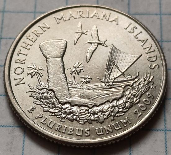 США 1/4 доллара, 2009 Квотер Северных Марианских островов    P      ( 2-6-2 )