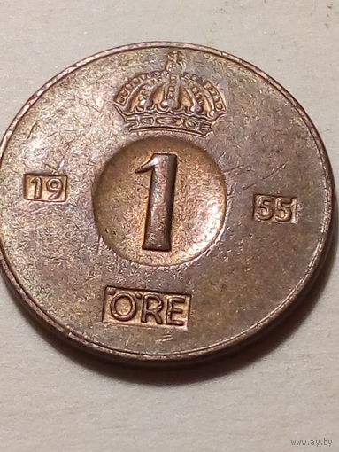 1 эре Швеция 1955