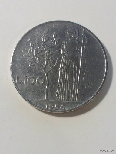 100 лир Италия 1956