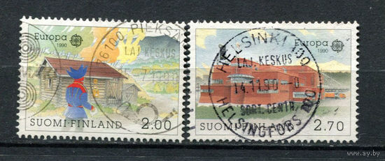 Финляндия - 1990 - Европа (C.E.P.T.) - Здания почтового отделения - [Mi. 1108-1109] - полная серия - 2 марки. Гашеные.  (Лот 150BG)