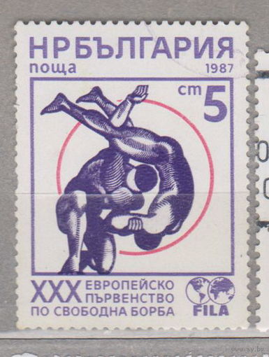 Спорт борьба Болгария 1987 год  лот 15