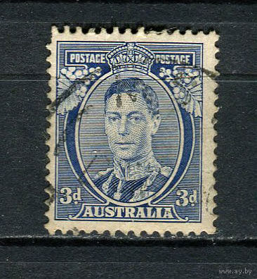 Австралия - 1937/1949 - Король Георг VI 3Р - [Mi.143A II] - 1 марка. Гашеная.  (Лот 22DP)