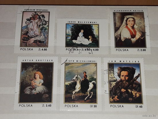 Польша 1972 Живопись. День почтовой марки. Картины польских художников. 6 марок