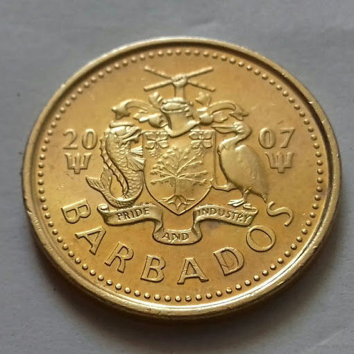 5 центов, Барбадос 2007 г., AU