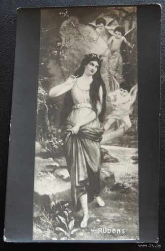 Почтовая карточка Рубенс "Девушка с амурами" до 1917 г.