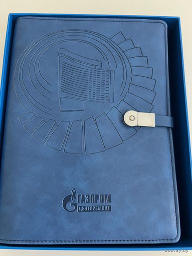 Ежедневник Газпром с USB портом и power bank новый непользованный
