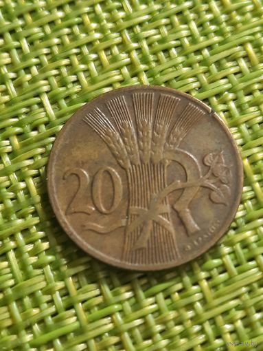 Чехословакия 20 геллеров 1949 г
