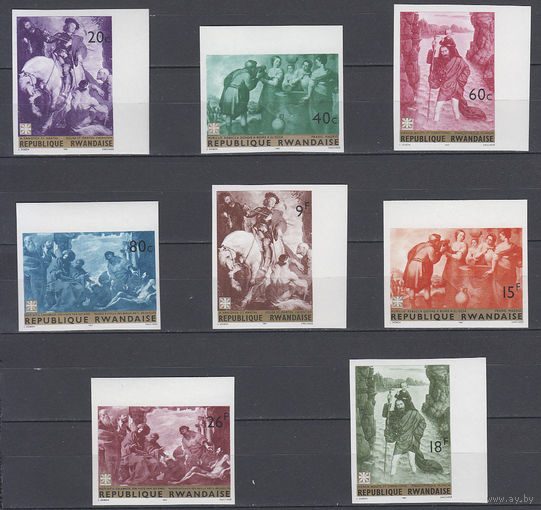 Религия. Живопись. Руанда. 1967. 8 марок б/з (полная серия). Michel N 218-225 (50,0 е)