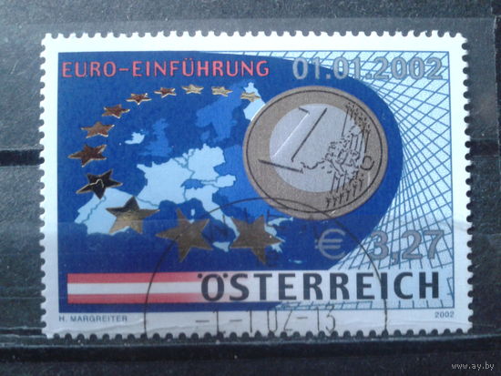 Австрия 2002 Переход на Евро-монеты и банкноты Михель-7,5 евро гаш