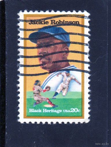 США.Ми-1596. Спорт.Бейсбол.Jackie Robinson (1919-1972), baseball player.1982.