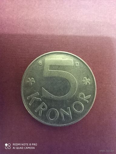 5 крон 1991, Швеция