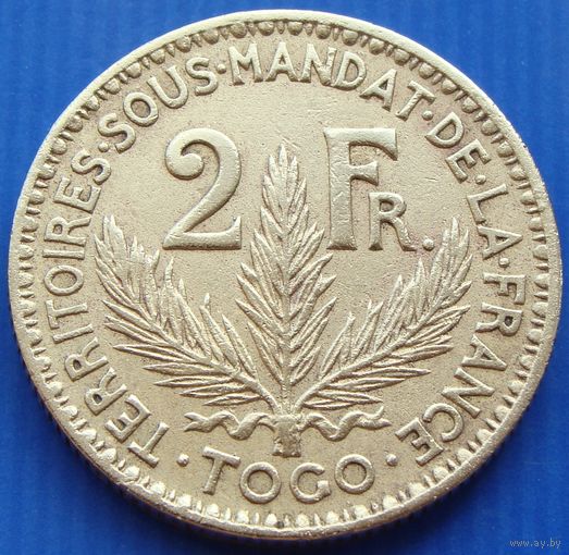 Того. 2 франка 1925 год  KM#3   Тираж: 580.000